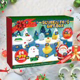24 Days Mochi Animals Christmas Advent Calendar Squishy Toys Xmas Party Favor for Kids