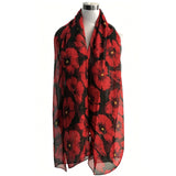 Polyester Scarf Shawl Vintage Floral for Travel and Sun Cover Style 1