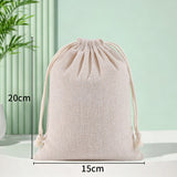 10 PCS Cotton Linen Drawstring Storage and Gift Bags in 2 Sizes