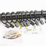 18-Pack Metal Curtain Ring Clips 4.0mm Wire with 50mm Inner Diameter Black