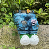 Creative Resin Jeans-Shaped Outdoor Planter – Garden Decor Pot for Home Lawn and Yard Style 1