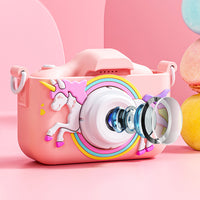1080P Kids Digital Camera with 64GB TF Card for Christmas Birthday Pink