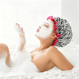 4 PCS Shower Cap Protection Hair Bath Caps for Women
