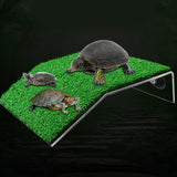 Turtle Basking Platform Simulation Grass Turtle Ramp for Fish Tank Aquarium