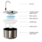 4Pcs Set Filter Pad+ Filter Cotton for FT444 1.8L Electric Pet Water Dispenser