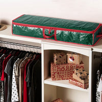 Christmas Storage Bag Xmas Wrapping Paper Storage Container Under Bed Organizer Bag Green
