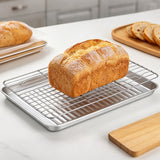 304 Stainless Stee Baking Sheet with Rack Set for Oven and Air Fryer