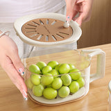 2 in 1 Collapsible Colander and Basin for Kitchen Fruit Drainer Colander Coffee