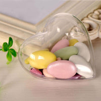 10 Pcs Clear Heart-Shaped Christmas Plastic Baubles DIY Xmas Tree Fillable Decor Ornaments