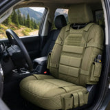 Tactical Seat Cover for Trucks Front Auto with Storage Pockets Army Green