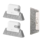 2-in-1 Window Rail Cleaning Tool Track Cleaning Brush Gap Groove Sliding Cleaner with Scraper