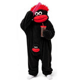 Plush Mouth Monster pajamas Cozy Home Loungewear Soft Fabric Black