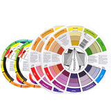 2Pcs Artists Color Wheel Mixing Colour Guide Colour Wheel Nail Painting