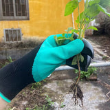 2 Pairs Waterproof Garden Gloves with ABS Claws for Digging