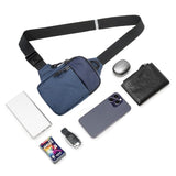 Travel Sling Bag for Men Small Crossbody Bag Water-resistant Casual Phone Chest Bag Blue