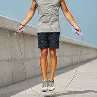 Smart Digital Jump Rope Set Accurately Skipping Rope Weighted Exercise Rope for Fitness Training Purple