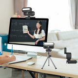 4K Webcam for PC with Microphone & Light & Privacy Cover for Streaming Video Calls