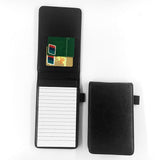 A7 Pocket Notebook PU Leather Notepad with Card Slot Black