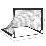 Portable Kids Soccer Goal Net Quick Set-up Training Equipment for Backyard Soccer Black