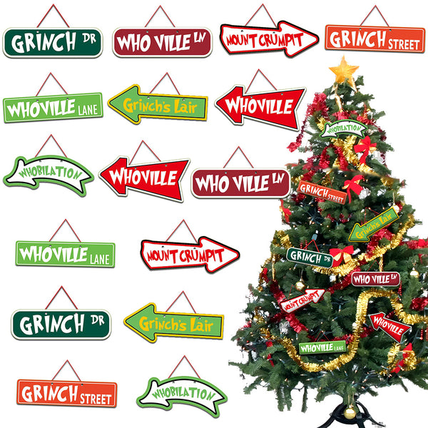 16 PCS Christmas Ornaments for Christmas Tree Decor Xmas Party Supplies