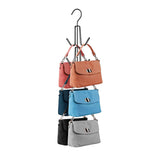Set of 2Pcs Metal Purse Hanger Organizer for Closet Space Saving Hook Black