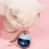 Electric Automatic Rolling Chase Ball Toy Interactive Cat Ball Toy Light Blue