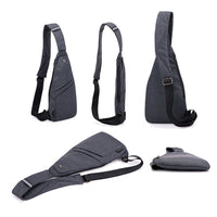 Anti-theft Chest Pack Crossbody Shoulder Bag Sling Chest Bag for Travel Sports Black