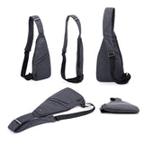 Anti-theft Chest Pack Crossbody Shoulder Bag Sling Chest Bag for Travel Sports Black