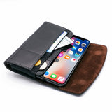 PU Leather Phone Holster Wallet Case with Strap for iPhone 15 & Samsung Galaxy S23