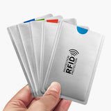 30 PCS Slim RFID Card Sleeves – Credit & ID Protector Wallet Shields Silver