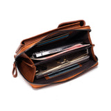 PU Leather Women’s Phone Pouch Crossbody Bag Wallet Brown