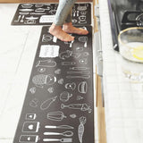 2-Piece Leather Kitchen Floor Mat Set