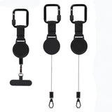 2Pcs Retractable Anti-Theft Phone Tether Wrist Strap 60cm Locking Clip for Travel Hiking Outdoor Activities