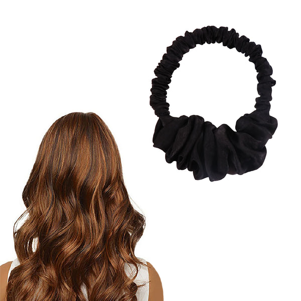 Heatless Curling Scrunchie No Heat Hair Roller for Long Hair Black