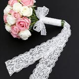 10 Yards Elastic Stretch Lace Trim Floral Ribbon for Sewing DIY White