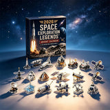 Acrylic Space Rocket Advent Calendar 24 Day Countdown Display Box