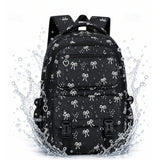 3 PCS Girls School Backpack Set with Lunch Bag Pencil Case Black