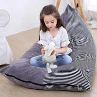 Storage Bean Bag for Stuffed Toy Large Beanbag Cover Plush Toys Organizer Black and White