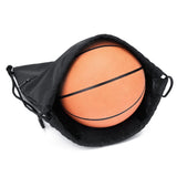 Water-resistant Drawstring Backpack Bag Portable Gym for Outdoor Travel Black