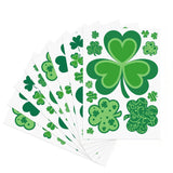 8 Sheets of Static Cling Green Stickers for St Patricks Day Decor Shamrock Window Stickers