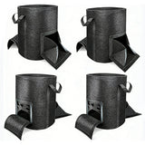 4Pcs 15 Gallon Potato Grow Bags with Unique Harvest Window & Visible Window