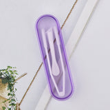 10PCS Lens Tweezers Applicator Remover Kit with Storage Case Purple
