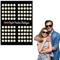 100 Scratch-off Date Night Ideas Couples Position Challenge Poster