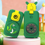 2 in 1 Smart Phone Toy with Microscope Camera Mini Pocket Handheld STEM Educational Toy - Green