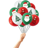 30Pcs Christmas Latex Balloons – Red Nose Reindeer Santa & Tree Party Decorations
