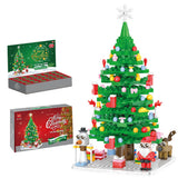 Advent Calendar Christmas Tree Building Set with LED Light String Xmas Countdown Calendar