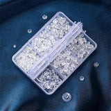 6 Styles 600Pcs Silicone Earring Backs Clear Soft Plastic Rubber Earring Backings with Storage Box