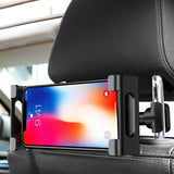 Universal Car Headrest Tablet Holder Rotating Mount for Phones Tablets  Black