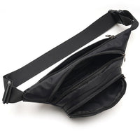 Casual Chest Bag Multi-Pocket Waist Bag for Sports Traveling Workout Black