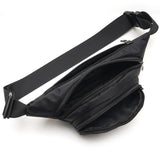 Casual Chest Bag Multi-Pocket Waist Bag for Sports Traveling Workout Black
